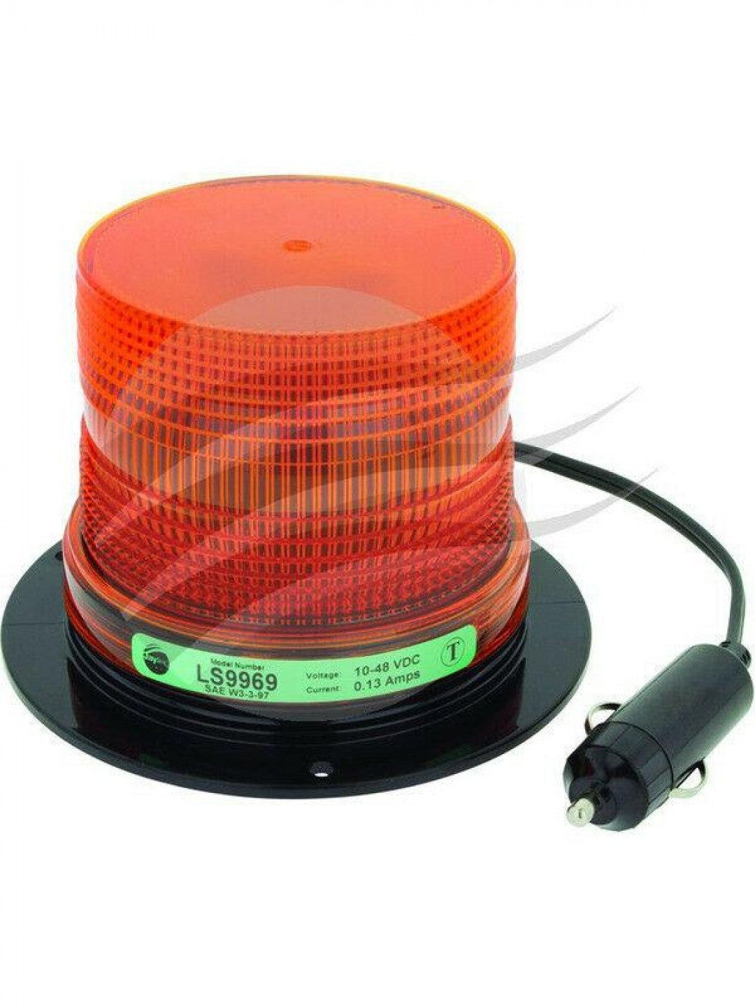 Jaylec - LED Amber Strobe Beacon 12-48 Volts Plastic Magnetic Mount
