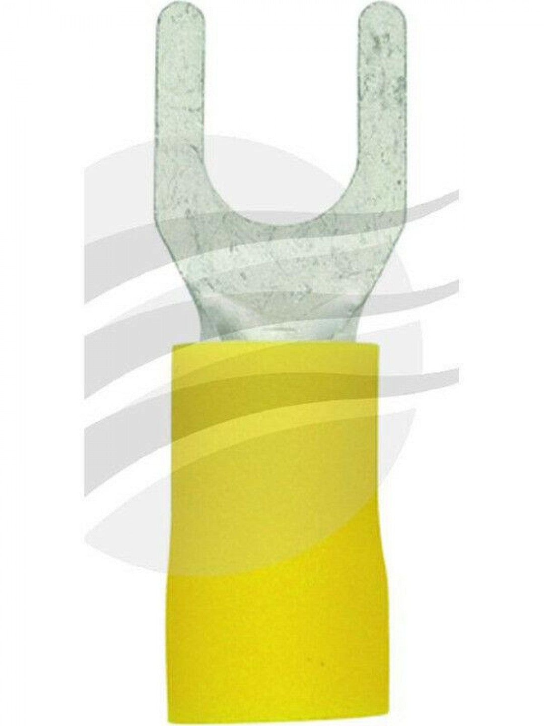 Jaylec - Pack Of 50 Spade Terminal 5mm Insul Pvc Copper Sleeve Double Crimp