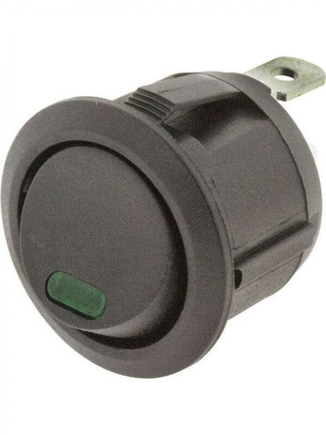 Jaylec - Switch Rocker On/Off Round Green 12/24 Volts 10 Amps @ 12 Volts 5 Amps @24 Volts