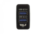Hulk 4X4 - DUAL USB SOCKET QC3 OE RPL T/S EARLY TOYOTA BLUE LED