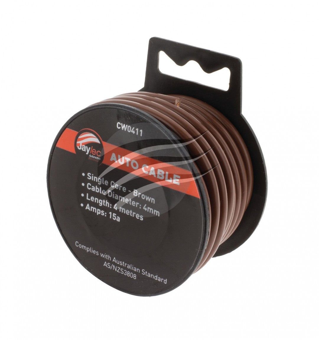 Jaylec - 4mm Single Core Cable Brown 4 Metres & 15 Amps