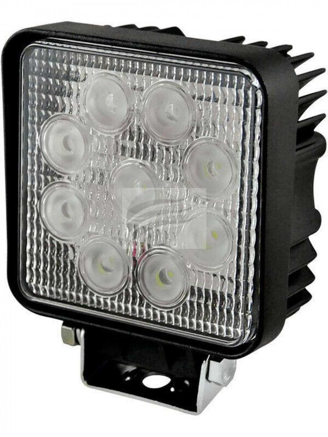 Jaylec - LED Square Worklamp Flood Beam 10-30 Volts 27 Watt 9 Leds Black