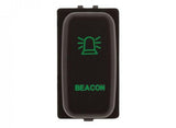 Hulk 4X4 - SWITCH PUSH BUTTON ON / OFF OE RPL 12V BEACON GREEN ILLUM