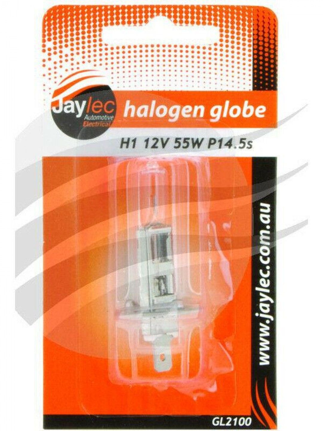 Jaylec - Pack Of 1 H1 Halogen Globe 12 Volt 55 Watt P14.5S Base Blister Pack Of