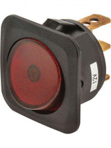 Jaylec - Switch Rocker On Off Red 12/24 Volts 25 Amps @ 12 Volts 12.5 Amps @24 Volts Mounting