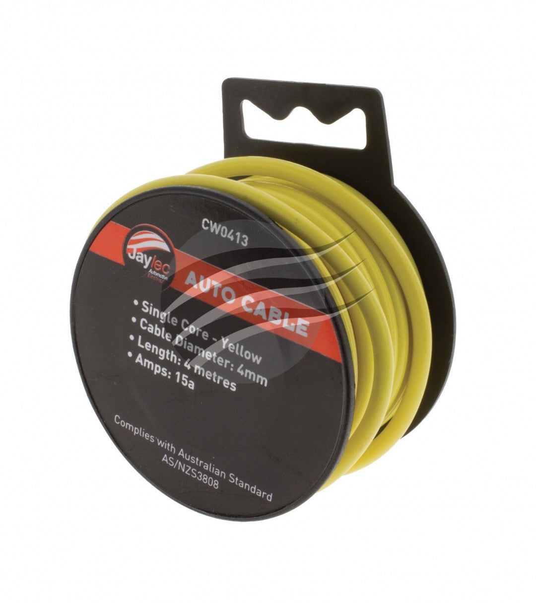 Jaylec - 4mm Single Core Cable Yellow 4 Metres & 15 Amps