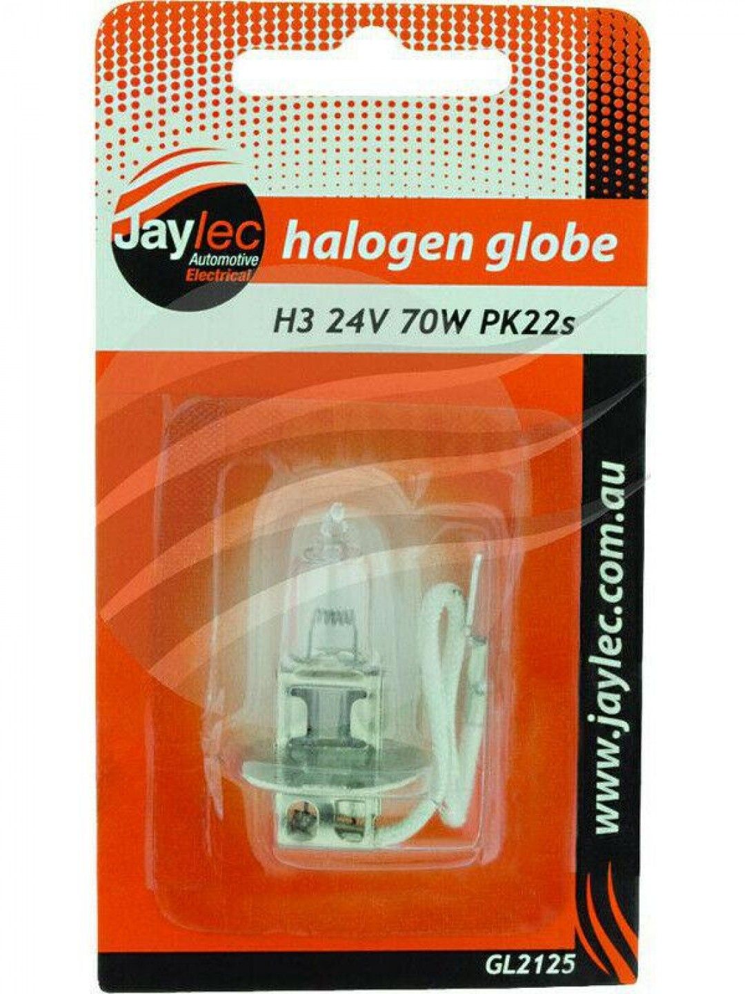 Jaylec - Pack Of 1 H3 Halogen Globe 24 Volts 70 Watt Pack Of22S Base Blister Pack Of