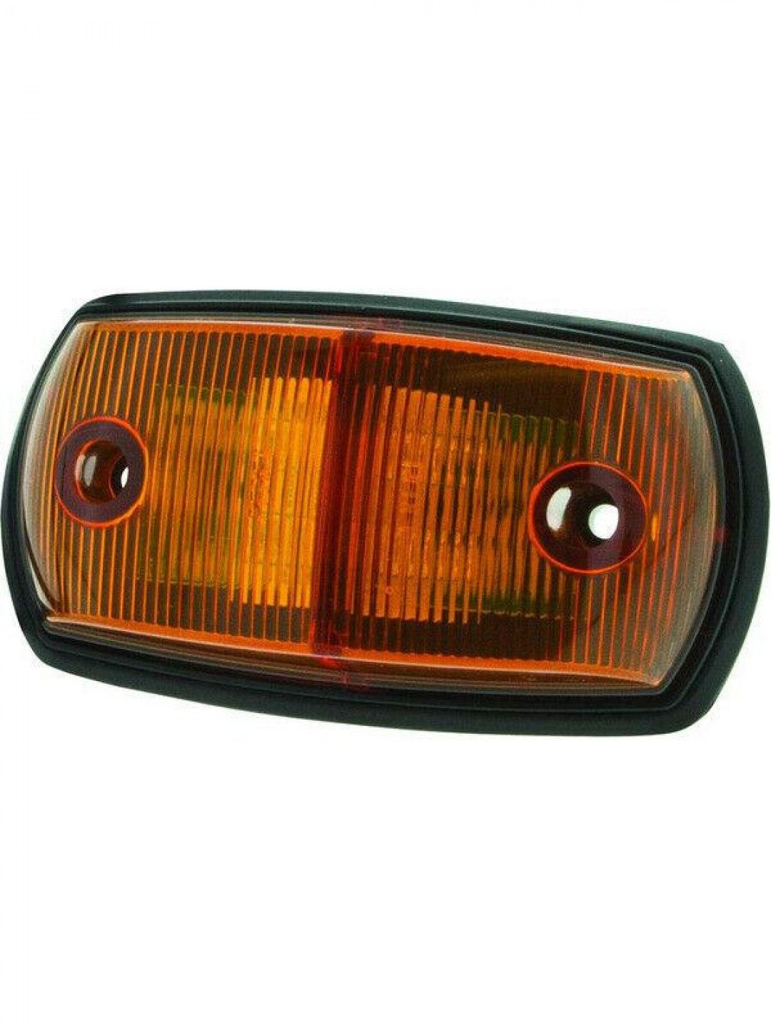 Jaylec - LED Side Marker Lamp Amber 9-33 Volts Black Base 0.5M Cable 120 X 64
