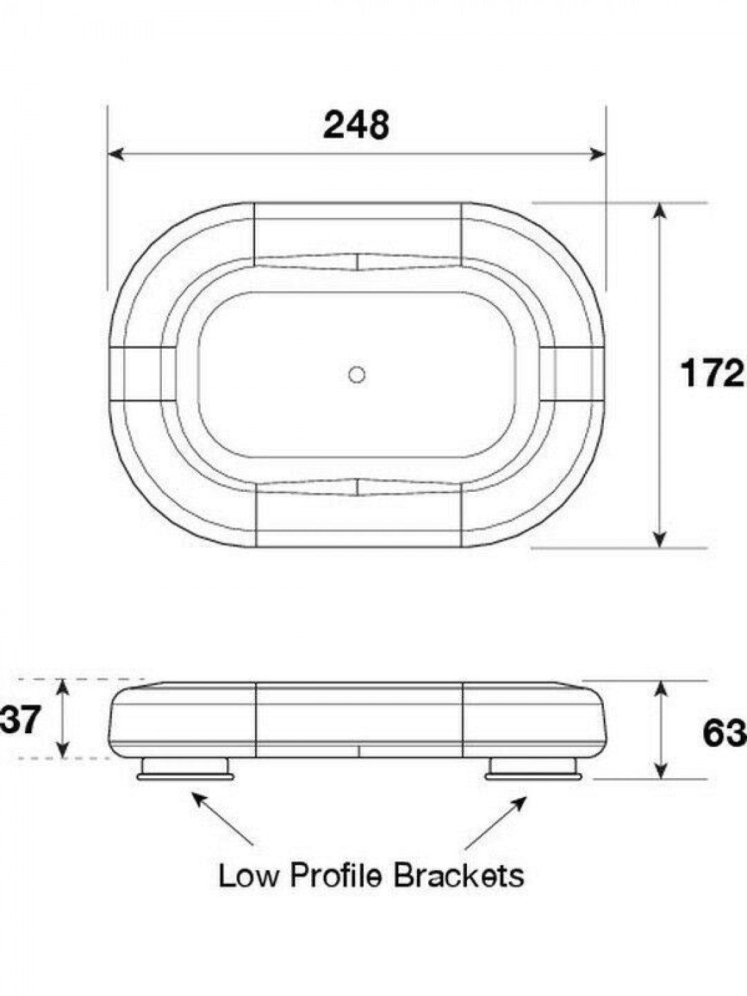 Jaylec - LED Mini Lightbar 12/24 Volts Permanent