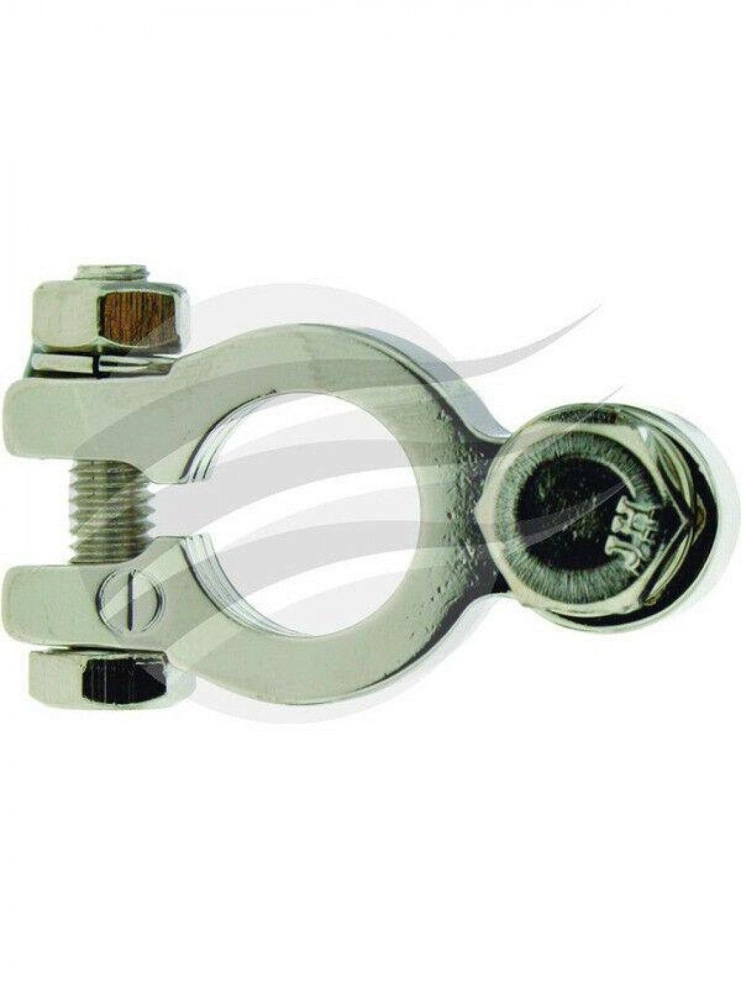 Jaylec - Battery Terminal Neg 3/8 Stud Solid Brass Nickel Plated