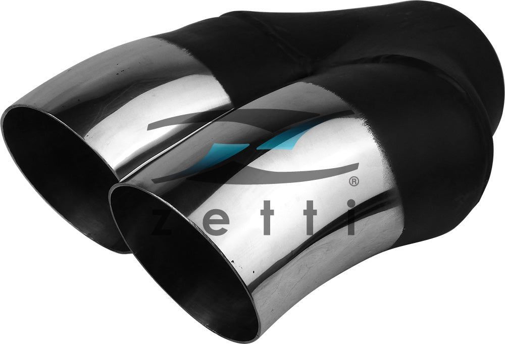 Y Piece Exhaust Tip - 2" Inch - 3" Inch (Expandable) 3" Inch (Out)