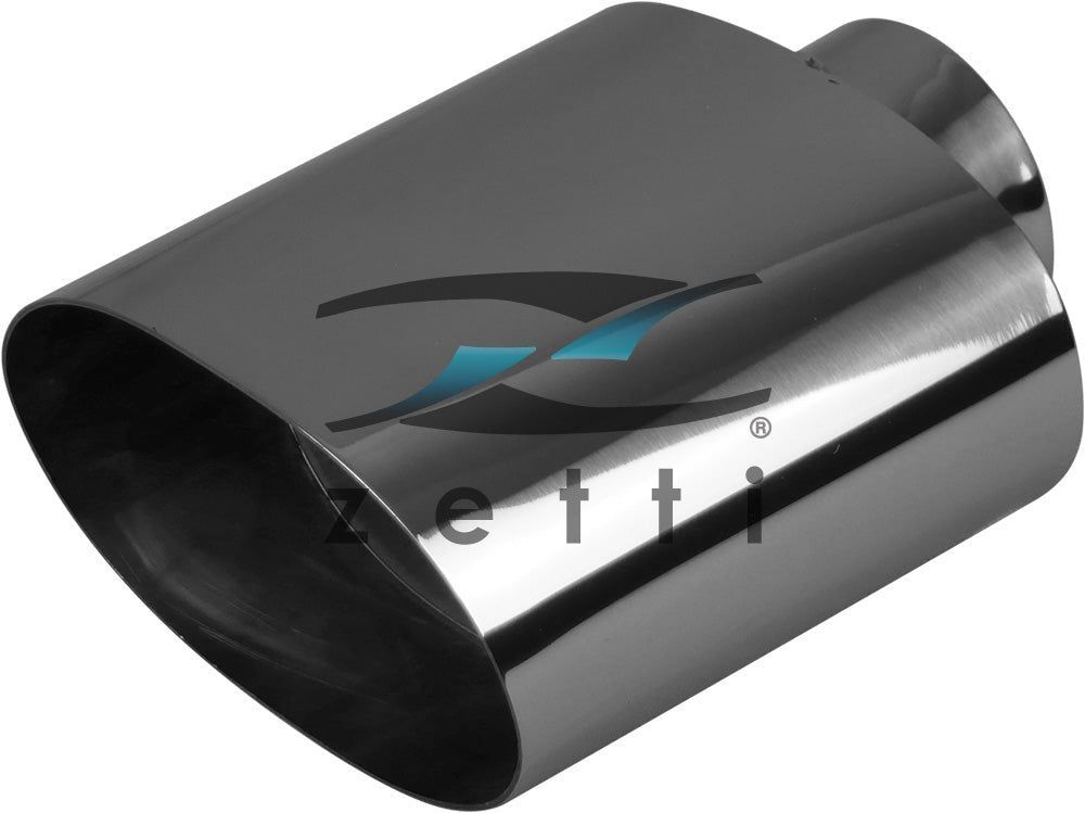 Exhaust Tip - 2 1/4" Inch (In) 2 3/4" Inch (Out) (Oval - Stainless Steel)