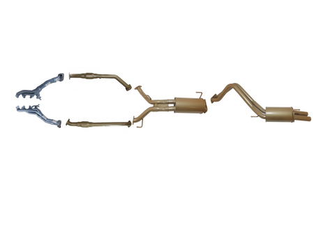 Pacemaker King Brown | Twin 2.5" Engine-Back Exhaust with Headers & Cats | Toyota LandCruiser 200 Series 4.7L V8 | KB12035-HCMR