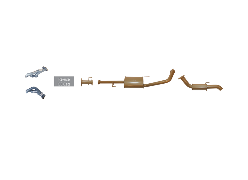 Pacemaker King Brown | 2.5" Cat-Back Exhaust & Headers Kit | Toyota Prado 120 Series 4.0L V6 Petrol 2002-2009 | KB12215-HCB-MR