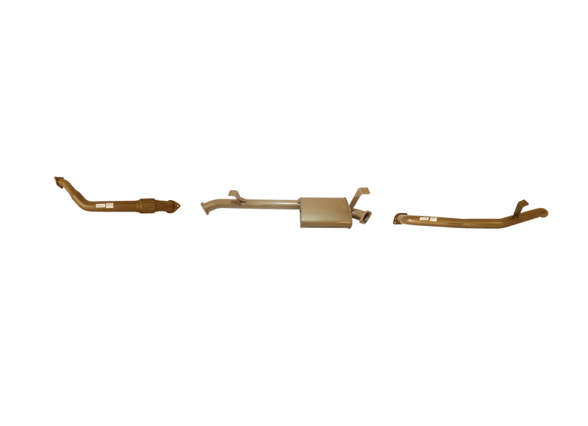 King Brown - Toyota Landcruiser 70/76 Series V8 4.5L Single Turbo Wagon March 2007 to August 2016 (without DPF/Air Purifier) - Single 3" Centre with Muffler Kit