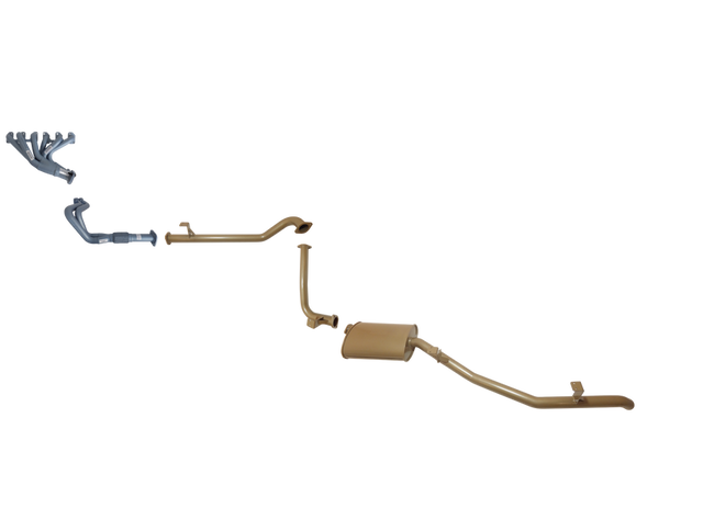Pacemaker King Brown | 2.5" Exhaust & Headers Kit | Toyota Landcruiser 75 Series Troopy 4.2L Diesel | KB12000-HMX