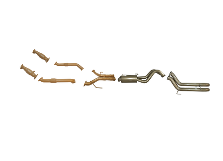 Pacemaker King Brown | Twin 3" Turbo Back Exhaust with Cats & Centre Muffler | Toyota LandCruiser 200 | KB12031-XCMX