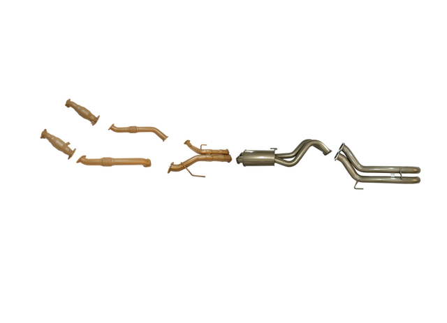 Pacemaker King Brown | Twin 3" Turbo Back Exhaust with Cats & Centre Muffler | Toyota LandCruiser 200 | KB12031-XCMX