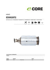 Ecore - Hino FC, FD, FE E5 5 Cyl DPF Diesel Particulate Filter