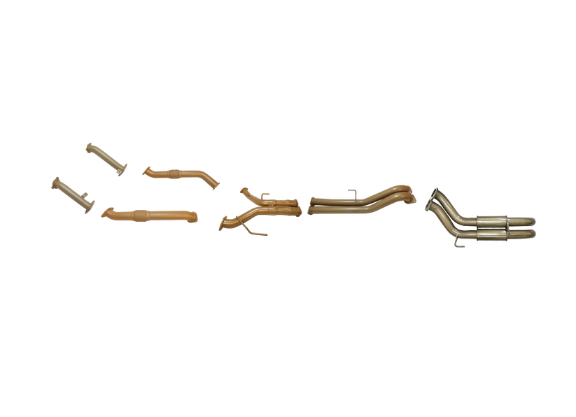 Pacemaker King Brown | Twin 3" Turbo Back Exhaust with Rear Resonator | Toyota LandCruiser 200 | KB12031-XXXR