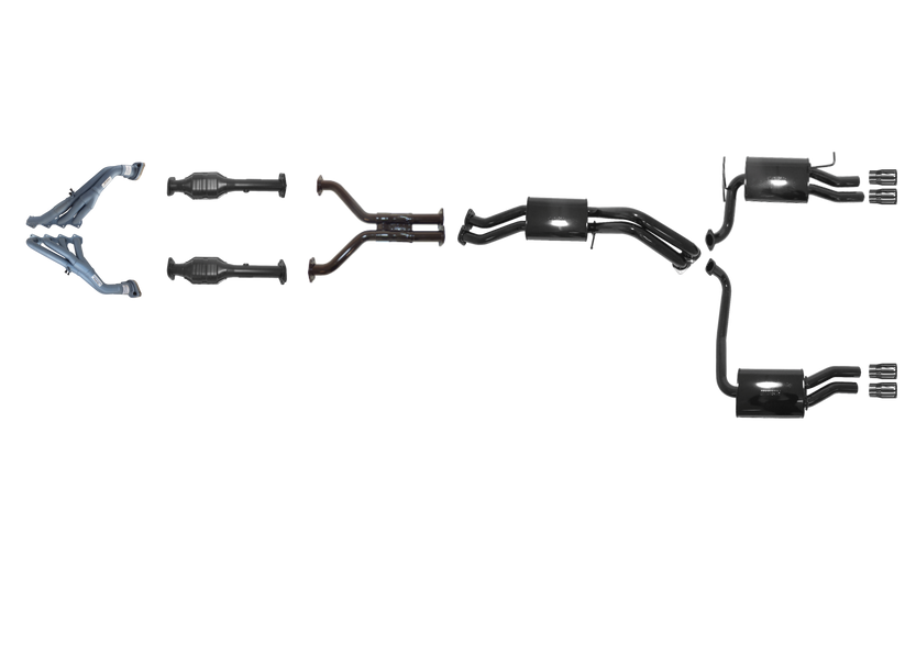 Pacemaker - Ford Falcon GT BF 5.4L Boss Tri-Y Headers And Full System - Duel Outlet