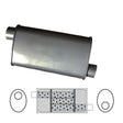 Redback - 2" Triflow Universal Muffler Offset/Offset 305x203x101mm Oval Aluminised