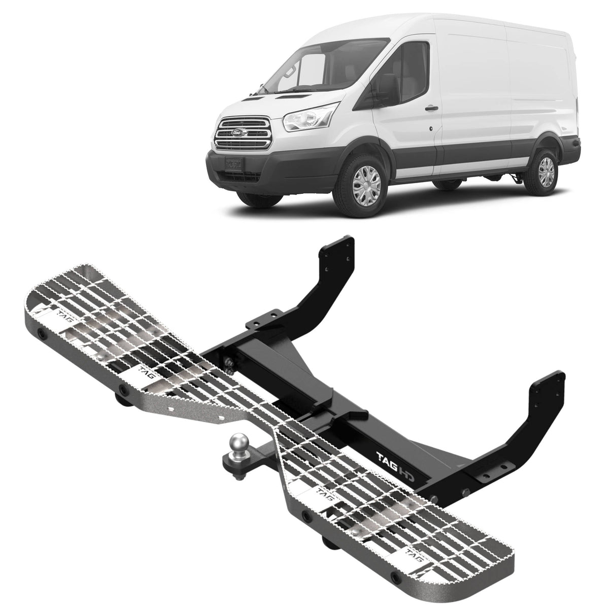TAG | Heavy Duty Rear Step Towbar & Wiring Kit | Ford Transit Van VO Series 2014–2016 | T7F781-K212