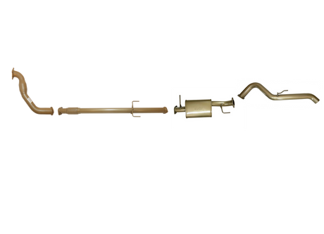 Pacemaker King Brown | Single 3" Turbo Back Exhaust with Cat & Muffler | Mitsubishi Triton ML 3.2L TD 2006-2009 | KB9100-XCMX