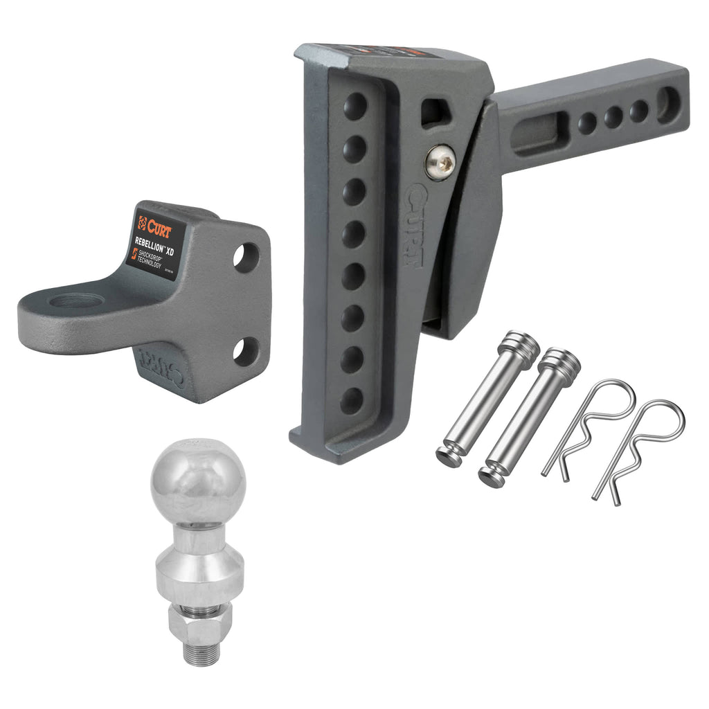 CURT  - Rebellion XD ShockDrop Ball Mount (70mm Tow Ball Compatible Kit)