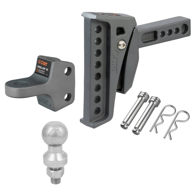 CURT  - Rebellion XD ShockDrop Ball Mount (70mm Tow Ball Compatible Kit)