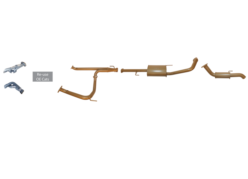 Pacemaker King Brown | Single 2.5" Cat Delete with Headers Kit | Toyota Prado 120 4.0L V6 2002–2009 | KB12215-HYMR