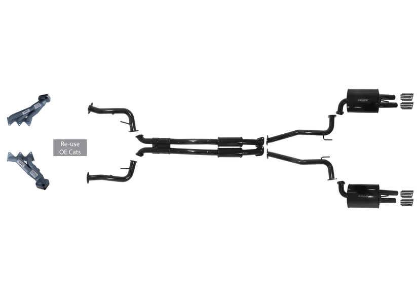 Pacemaker Performance Exhaust System with Headers for Holden VE SV6 3.6L V6 Sedan 2006–2012 - PP5080-04