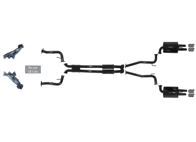 Pacemaker Performance Exhaust System with Headers for Holden VE SV6 3.6L V6 Sedan 2006–2012 - PP5080-04
