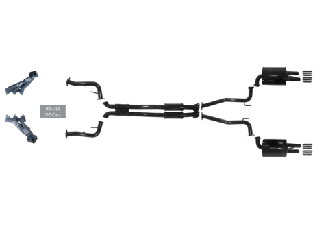 Pacemaker Performance Dual Outlet Exhaust System with Headers for Holden VE SV6 3.6L V6 Ute 2007–2012 - PP5080-05
