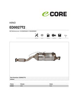 Diesel Particulate Filter - Hino 500 DPF Diesel Particulate Filter