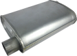 Redback - 3" Universal Muffler Offset/Offset 350x225x125mm Oval Turbo Flow Mild Steel