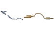 Pacemaker King Brown | 2.5" Exhaust & Headers Kit | Toyota Landcruiser 100/105 Series 4.5L Petrol 1998-2008 | KB12025-HXMR