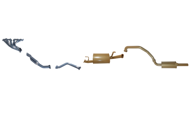 Pacemaker King Brown | 2.5" Exhaust & Headers Kit | Toyota Landcruiser 100/105 Series 4.5L Petrol 1998-2008 | KB12025-HXMR