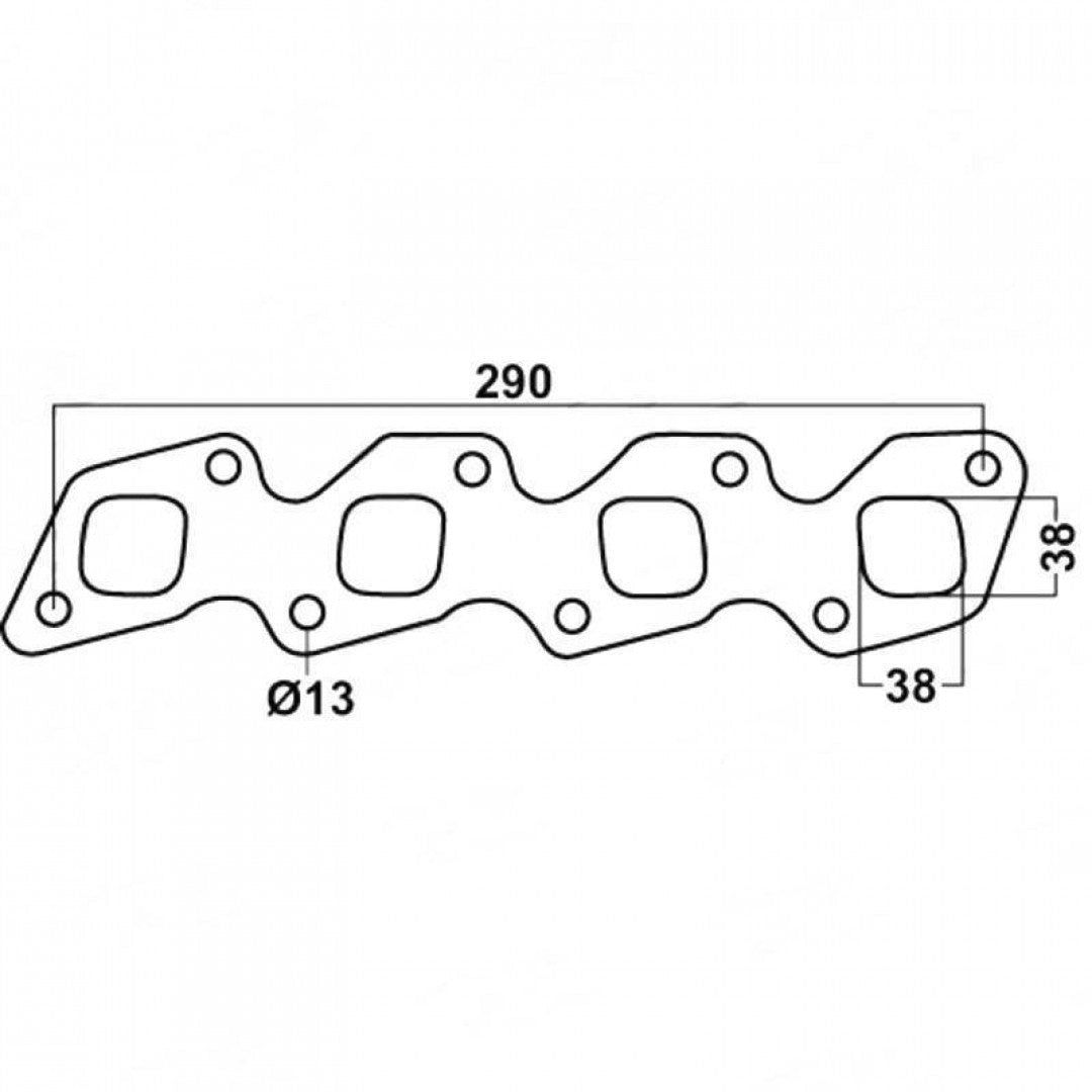 Nissan Navara D22, KA24DE, 2.4L - Exhaust Manifold Gasket - Exhaust Manifold Gasket