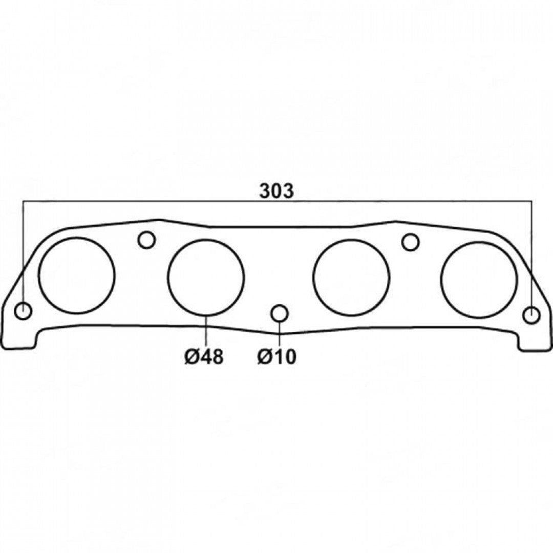 Toyota Corolla VVT-I, 1.8L DOHC, Year 2002-on - Exhaust Manifold Gasket