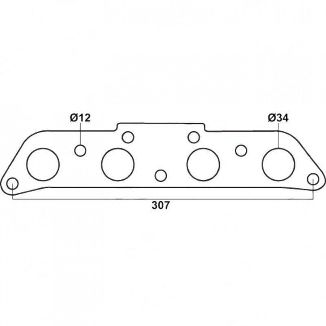 Toyota Corolla AE90, AE92, AE95, AE101, AE102 & AE112, Holden Nova, Toyota 4A-FE & 7A-FE - Exhaust Manifold Gasket