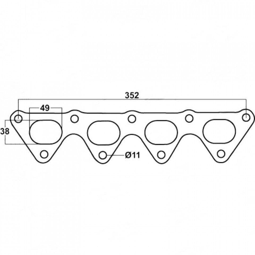 Mitsubishi Lancer CE, Hyundai FX Coupe & Proton Inspira, Mitsubishi 4G93, G4GF & G4GFT, 1.8L & 2.0L, Cemjo  - Exhaust Manifold Gasket