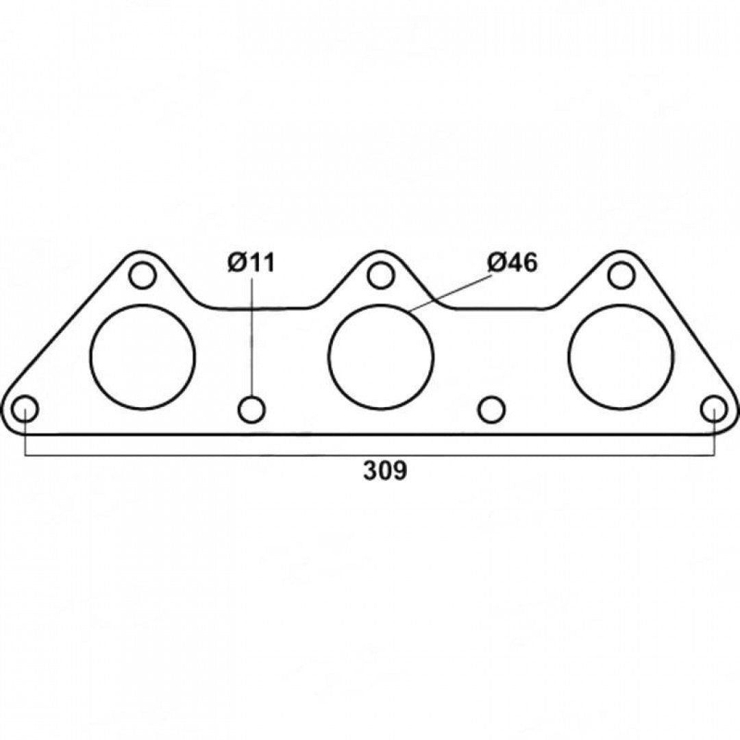 Mitsubishi Magna & Verada V6 TE, TF, TH & TJ, Mitsubishi Pajero NJ, NK, NL, NM & NP, 3L & 3.5L, Mitsubishi Triton MK V6, Mitsubishi 6G74  - Exhaust Manifold Gasket