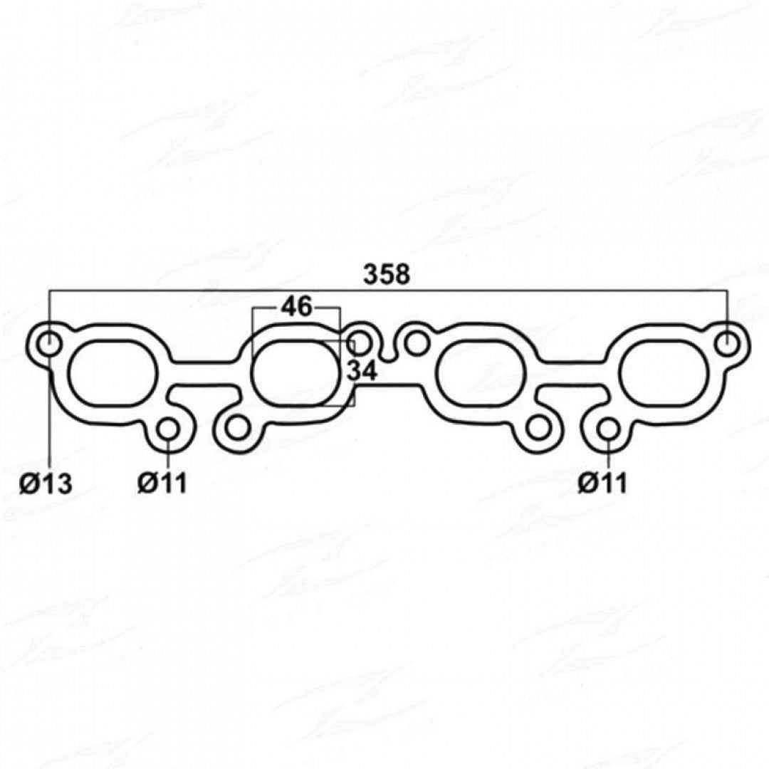 Nissan Pulsar N14 & N15, NX B13, SR20DE, 2.0L Graphite  - Exhaust Manifold Gasket