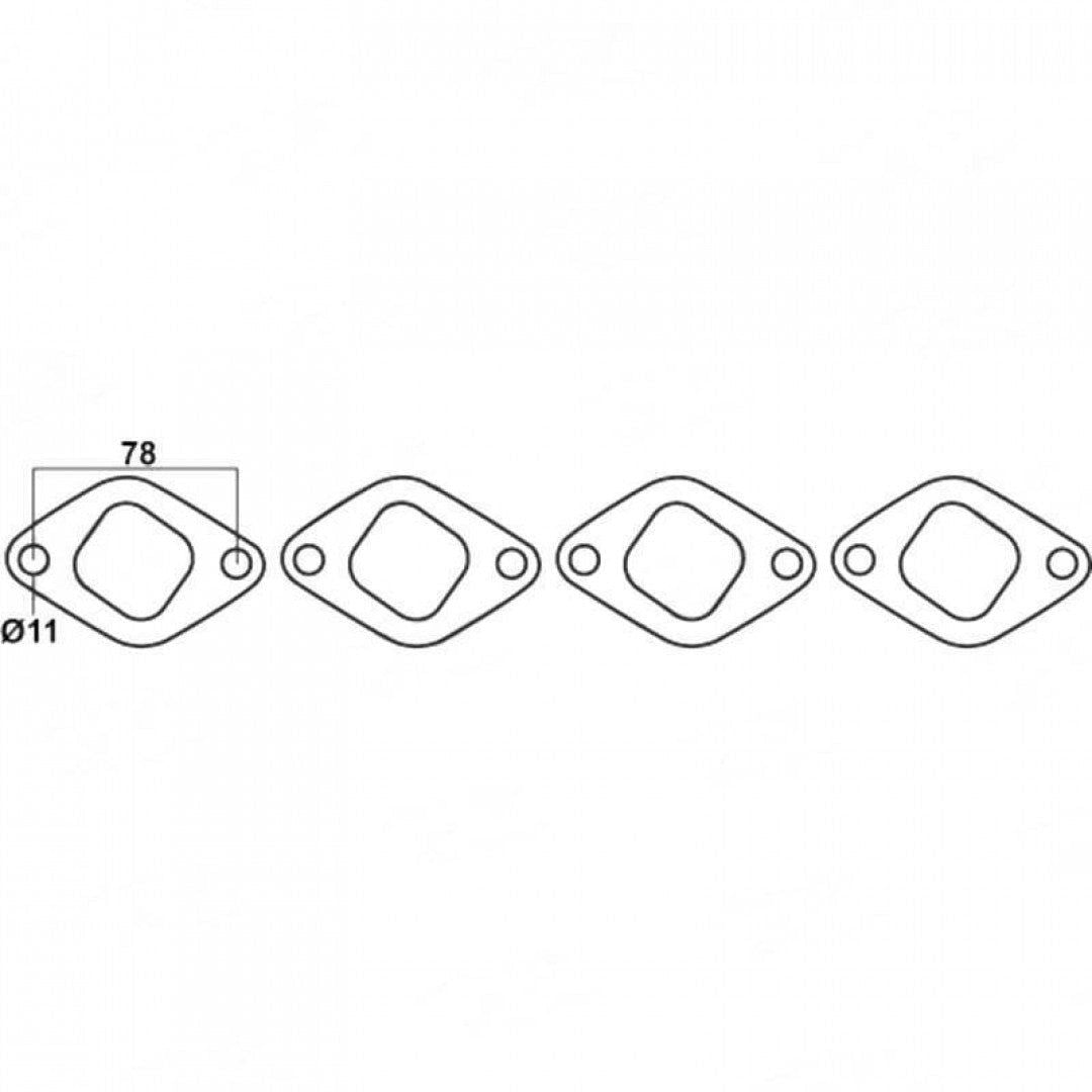Nissan Navara D21 & D22, TD25 & TD27, Year 1986-on  - Exhaust Manifold Gasket