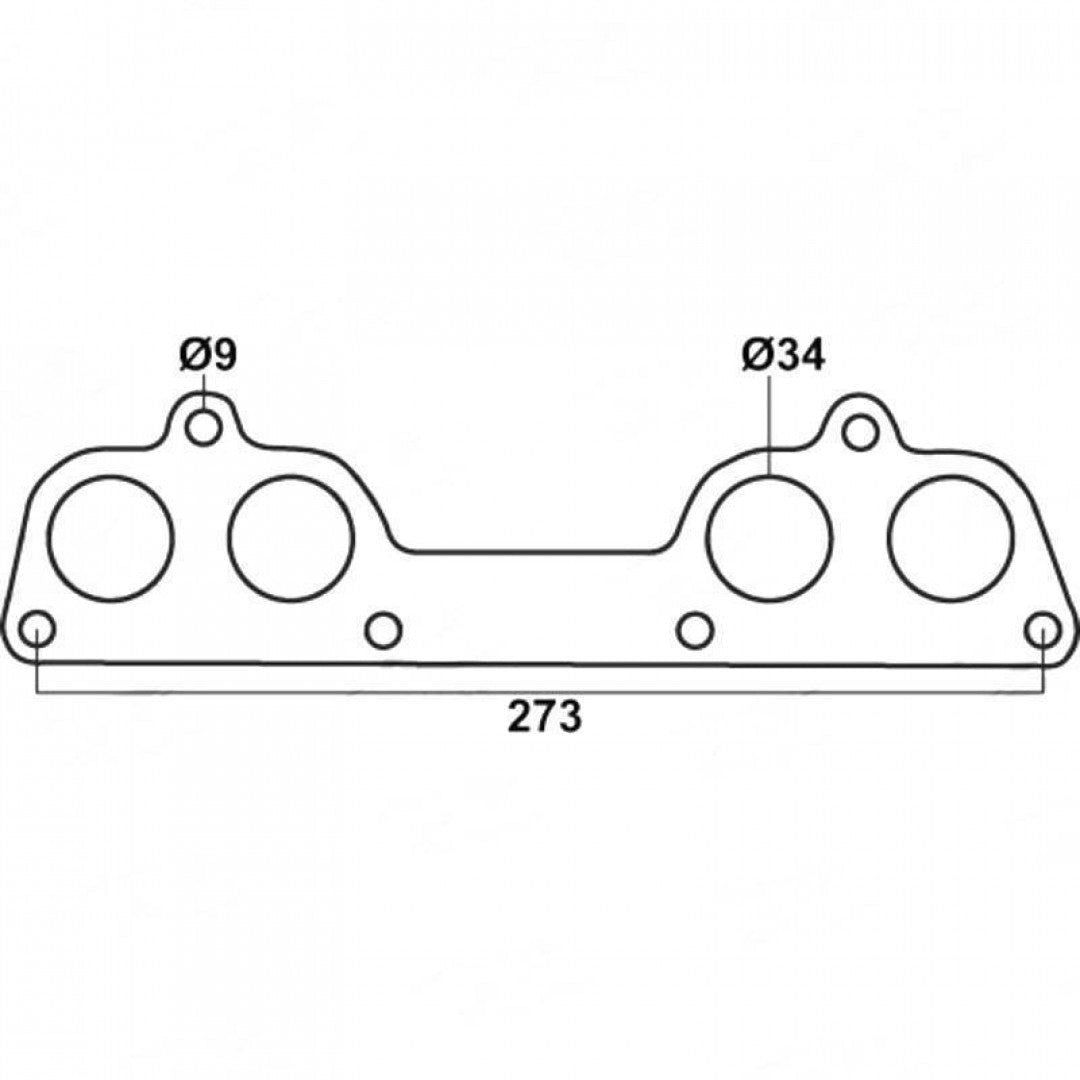 Mazda 2000 RWD Round Port - Exhaust Manifold Gasket