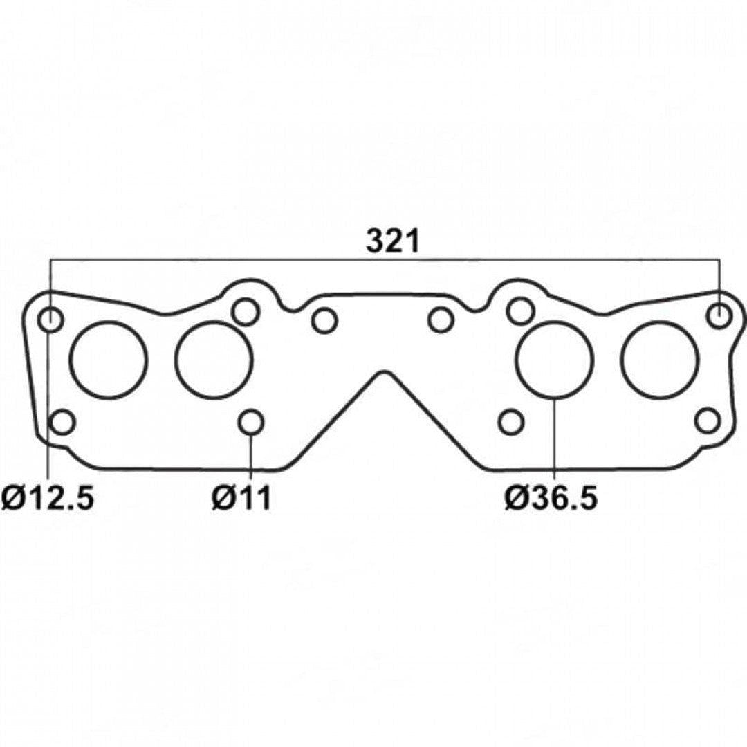 Toyota Bundera, Celica, HiAce & Hilux, Toyota 21R-C & 22R - Exhaust Manifold Gasket