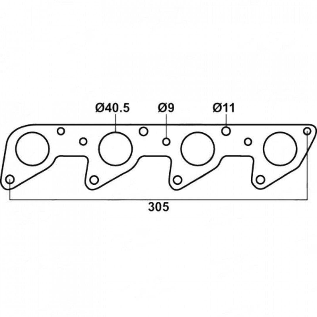 Mitsubishi Sigma, Astron 4G51 1855cc, 4G52 1995cc, 4G53 2384cc & 4G54 2555cc, 4 Cylinders  - Exhaust Manifold Gasket