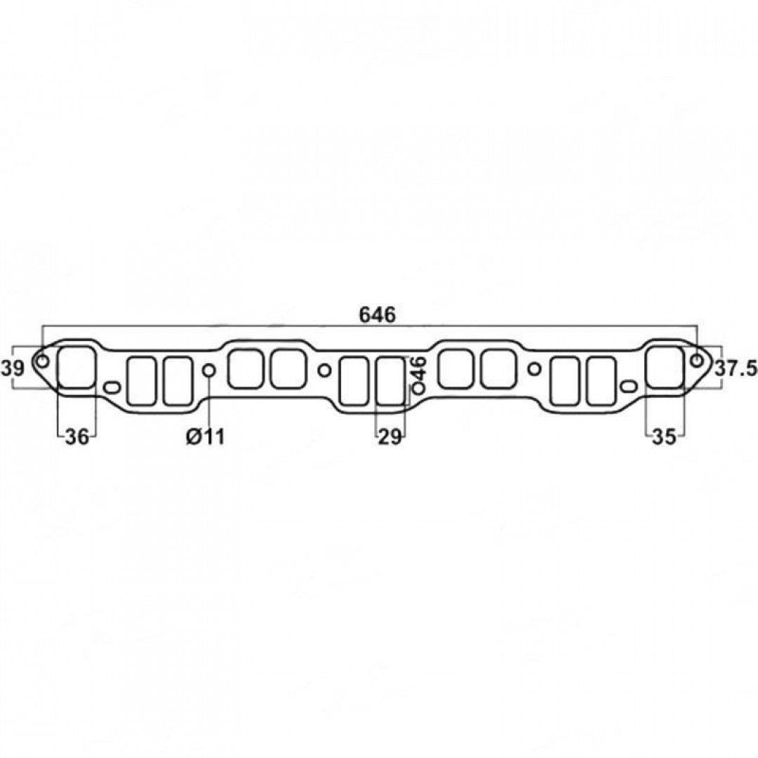 G.M Blue & Black Motor, 2.85L & 3.3L - Exhaust Manifold Gasket