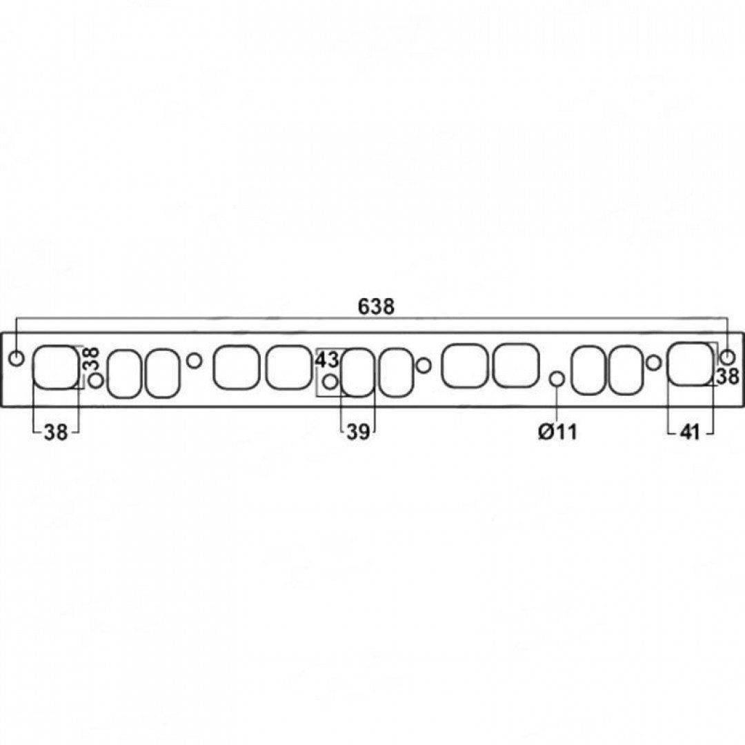 G.M Red Motor 186ci Special 12 port - Exhaust Manifold Gasket